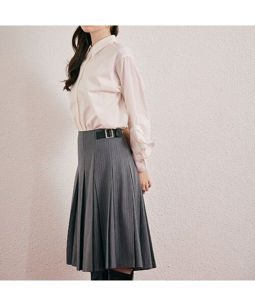 Rose Tiara / ローズティアラ ミニ・ひざ丈スカート | ボックスプリーツ合皮ベルト付きスカート | 詳細2