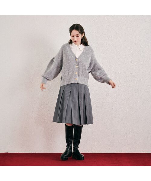 Rose Tiara / ローズティアラ ミニ・ひざ丈スカート | ボックスプリーツ合皮ベルト付きスカート | 詳細3