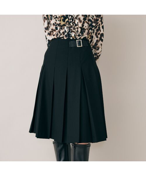 Rose Tiara / ローズティアラ ミニ・ひざ丈スカート | ボックスプリーツ合皮ベルト付きスカート | 詳細7