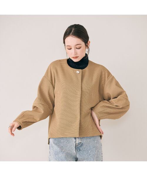 Rose Tiara / ローズティアラ ノーカラージャケット | コクーンシルエットジャケット | 詳細1