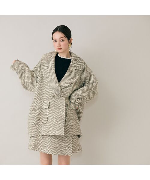 Rose Tiara / ローズティアラ ピーコート | オーバーダブルコート/ヘリンボン | 詳細6