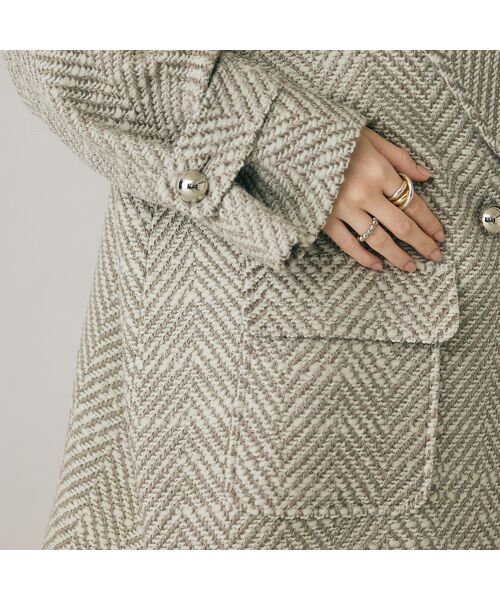 Rose Tiara / ローズティアラ ピーコート | オーバーダブルコート/ヘリンボン | 詳細8