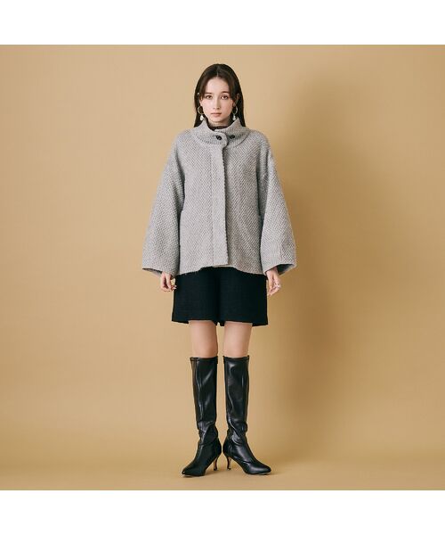 Rose Tiara / ローズティアラ その他アウター | スタンドカラーコクーンシルエットジャケット | 詳細1