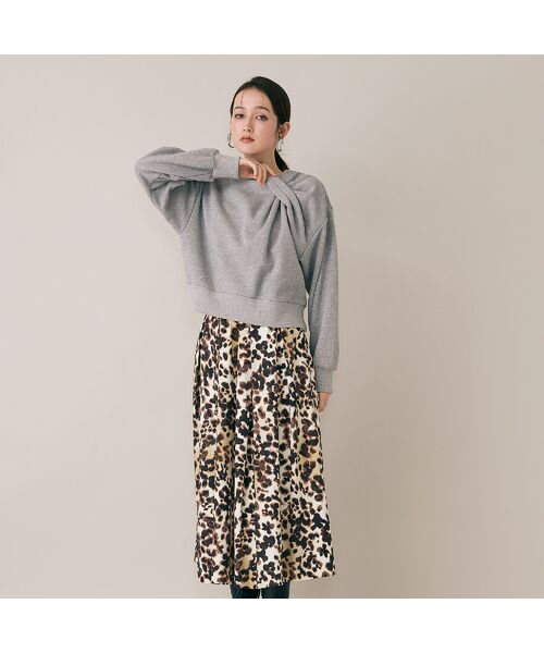 Rose Tiara / ローズティアラ カットソー | アシンメトリーショルダータックラメスウェット | 詳細3