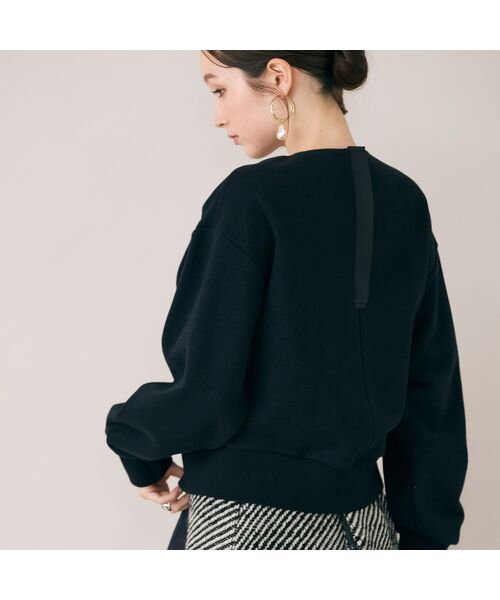 Rose Tiara / ローズティアラ カットソー | アシンメトリーショルダータックラメスウェット | 詳細8