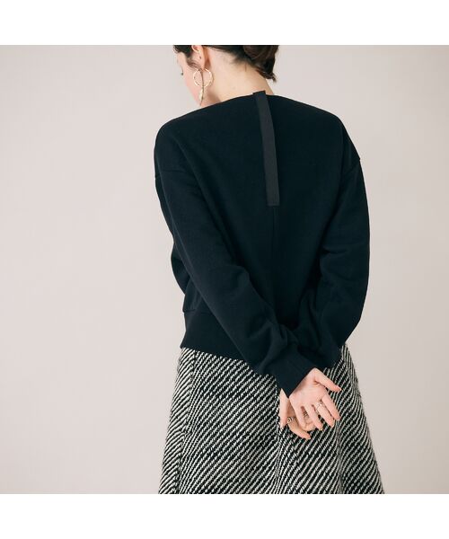 Rose Tiara / ローズティアラ カットソー | アシンメトリーショルダータックラメスウェット | 詳細9