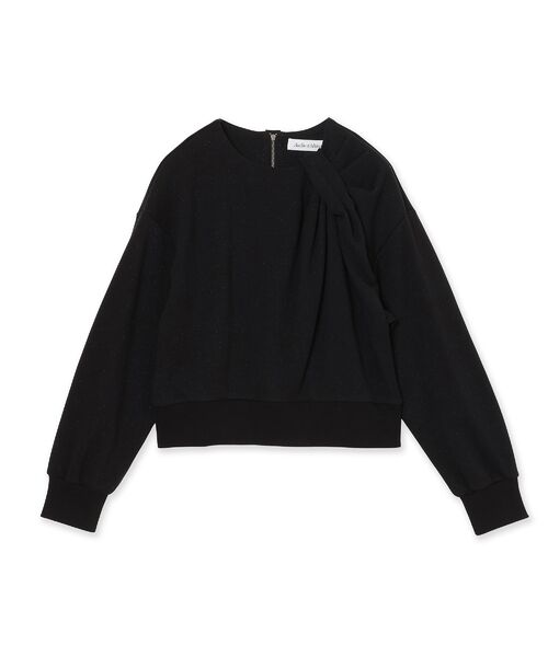 Rose Tiara / ローズティアラ カットソー | アシンメトリーショルダータックラメスウェット | 詳細11