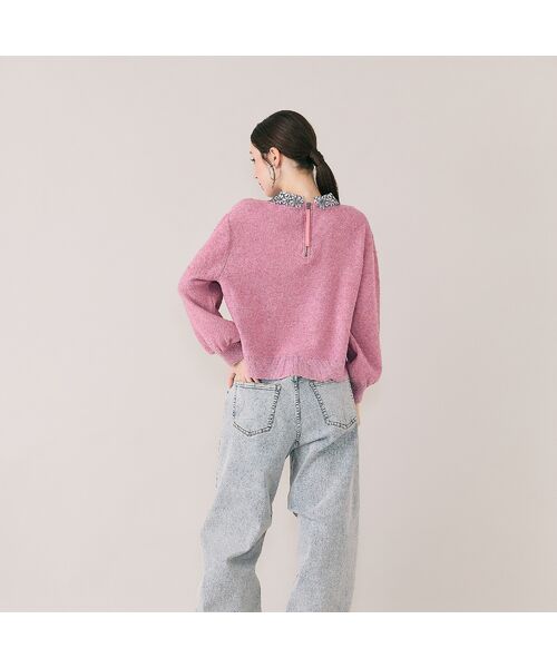 Rose Tiara / ローズティアラ ニット・セーター | フラワーモチーフ襟付きニット | 詳細10