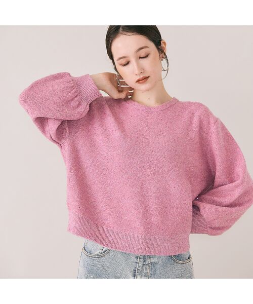 Rose Tiara / ローズティアラ ニット・セーター | フラワーモチーフ襟付きニット | 詳細11