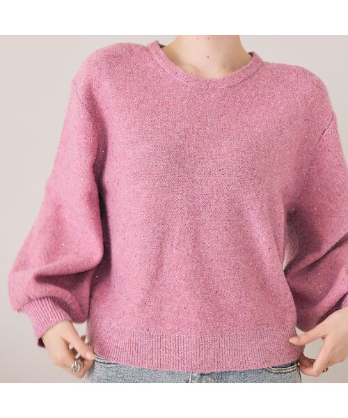 Rose Tiara / ローズティアラ ニット・セーター | フラワーモチーフ襟付きニット | 詳細12