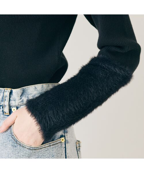 Rose Tiara / ローズティアラ ニット・セーター | シャギーMIXリブニットプルオーバー | 詳細7