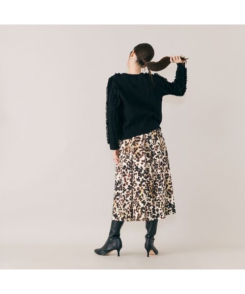 Rose Tiara / ローズティアラ ニット・セーター | フリルレースラインニットプルオーバー | 詳細4