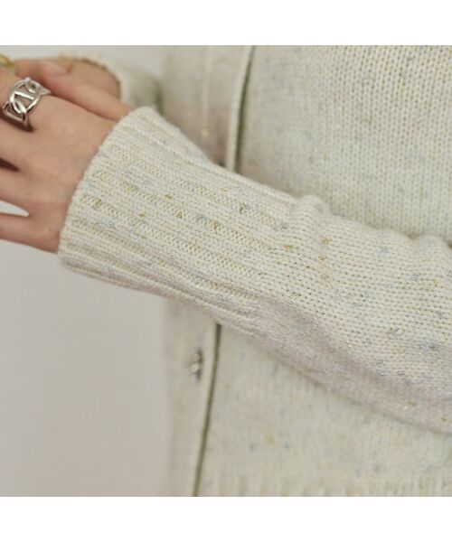 Rose Tiara / ローズティアラ ニット・セーター | MIXラメニットカーディガン | 詳細5