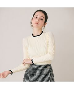 Rose Tiara / ローズティアラ ニット・セーター | バイカラーラインリブニット