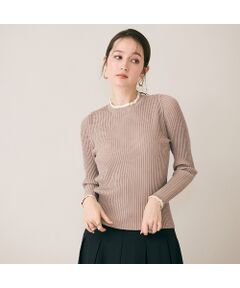 Rose Tiara / ローズティアラ ニット・セーター | バイカラーラインリブニット