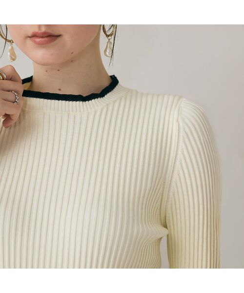 Rose Tiara / ローズティアラ ニット・セーター | バイカラーラインリブニット | 詳細1
