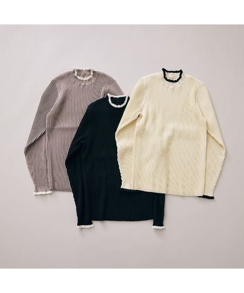 Rose Tiara / ローズティアラ ニット・セーター | バイカラーラインリブニット | 詳細15