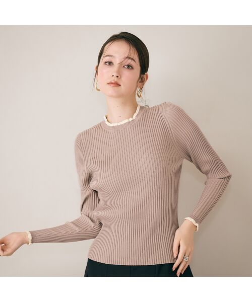 Rose Tiara / ローズティアラ ニット・セーター | バイカラーラインリブニット | 詳細8