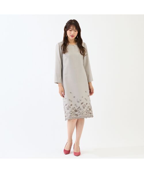 Rose Tiara / ローズティアラ ミニ丈・ひざ丈ワンピース | 吹上刺繍ワンピース | 詳細2