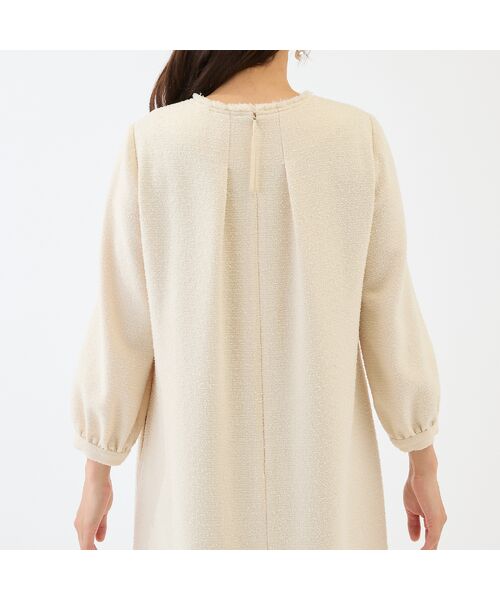 Rose Tiara / ローズティアラ ミニ丈・ひざ丈ワンピース | フロントリボンループツイードワンピース | 詳細13