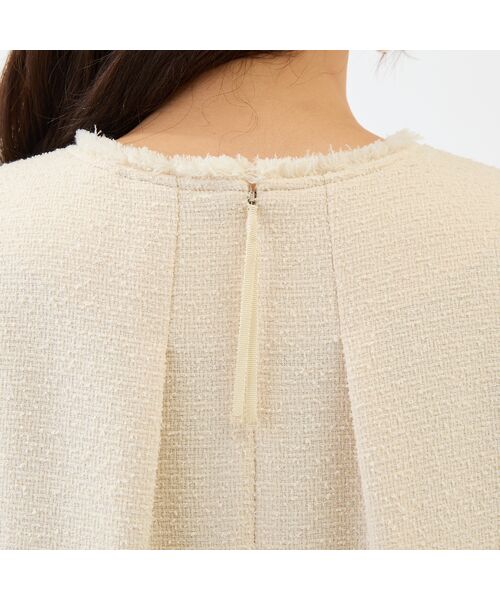 Rose Tiara / ローズティアラ ミニ丈・ひざ丈ワンピース | フロントリボンループツイードワンピース | 詳細14