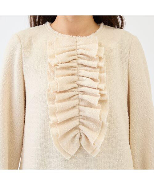 Rose Tiara / ローズティアラ ミニ丈・ひざ丈ワンピース | フロントリボンループツイードワンピース | 詳細9