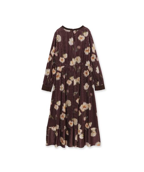 Rose Tiara / ローズティアラ ミニ丈・ひざ丈ワンピース | ストライプベロアフラワープリントワンピース | 詳細16