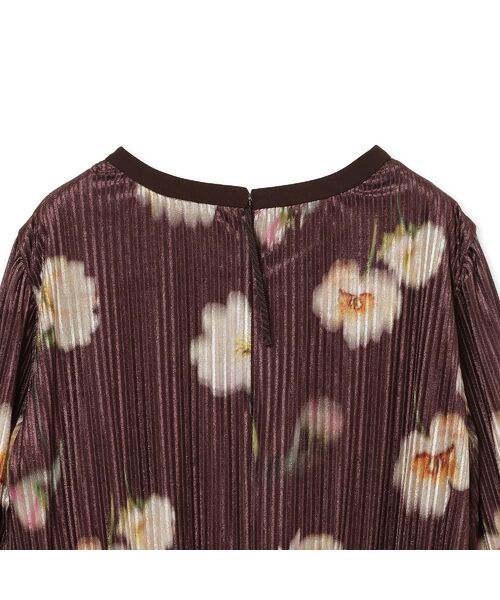 Rose Tiara / ローズティアラ ミニ丈・ひざ丈ワンピース | ストライプベロアフラワープリントワンピース | 詳細17