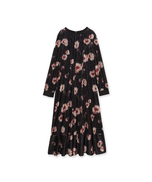 Rose Tiara / ローズティアラ ミニ丈・ひざ丈ワンピース | ストライプベロアフラワープリントワンピース | 詳細14