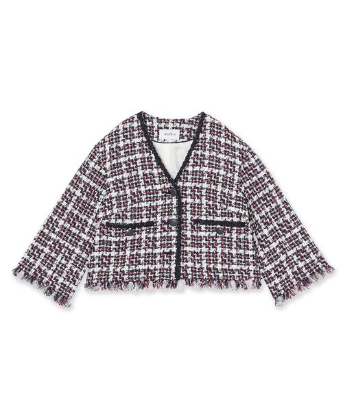 Rose Tiara / ローズティアラ ノーカラージャケット | ファンシーツィードジャケット | 詳細11