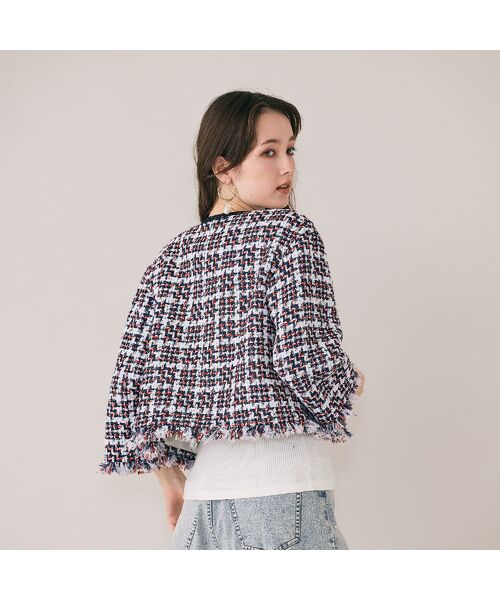 Rose Tiara / ローズティアラ ノーカラージャケット | ファンシーツィードジャケット | 詳細2