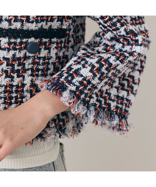 Rose Tiara / ローズティアラ ノーカラージャケット | ファンシーツィードジャケット | 詳細8