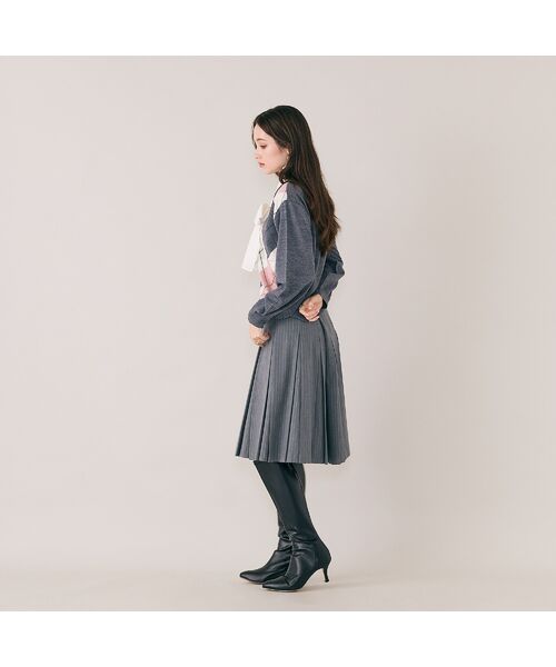 Rose Tiara / ローズティアラ ニット・セーター | アーガイルリボンタイ付きニットプルオーバー | 詳細3