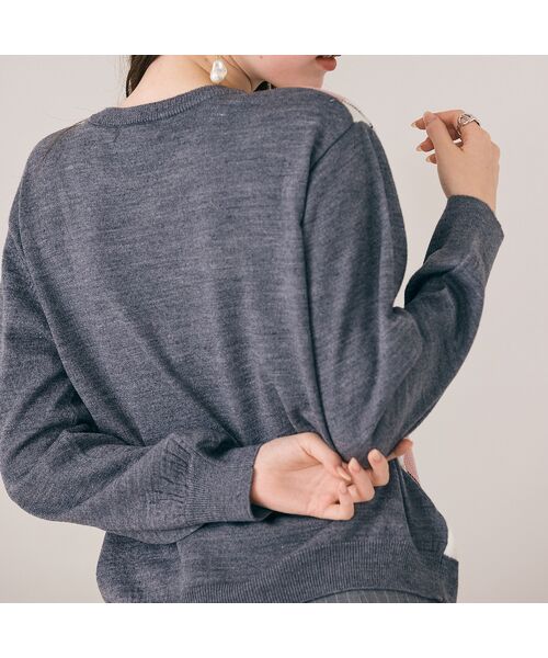 Rose Tiara / ローズティアラ ニット・セーター | アーガイルリボンタイ付きニットプルオーバー | 詳細9