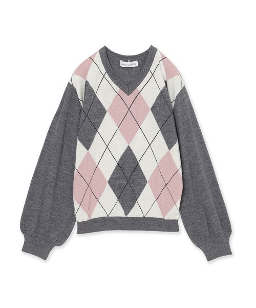 Rose Tiara / ローズティアラ ニット・セーター | アーガイルリボンタイ付きニットプルオーバー | 詳細17