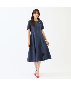 Rose Tiara / ローズティアラ ミニ丈・ひざ丈ワンピース | 【イージーケア/伸縮性◎】デニムライクワンピース