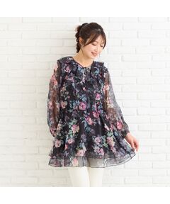 Rose Tiara / ローズティアラ シャツ・ブラウス | オリジナルプリントフリルチュニック