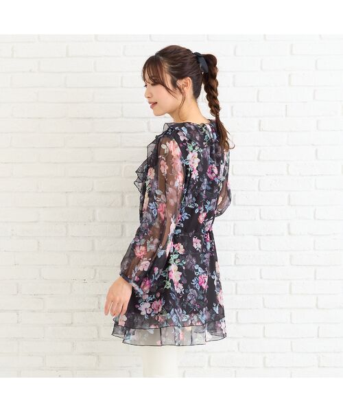 Rose Tiara / ローズティアラ シャツ・ブラウス | オリジナルプリントフリルチュニック | 詳細2