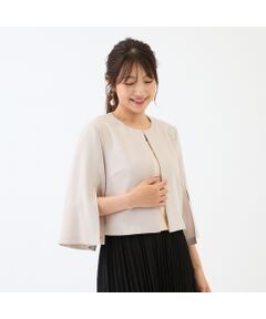 Rose Tiara / ローズティアラ ノーカラージャケット | 【接触冷感/シワになりにくい】ケープジャケット