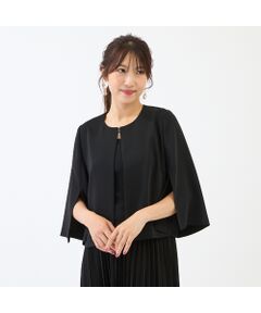 Rose Tiara / ローズティアラ ノーカラージャケット | 【接触冷感/シワになりにくい】ケープジャケット