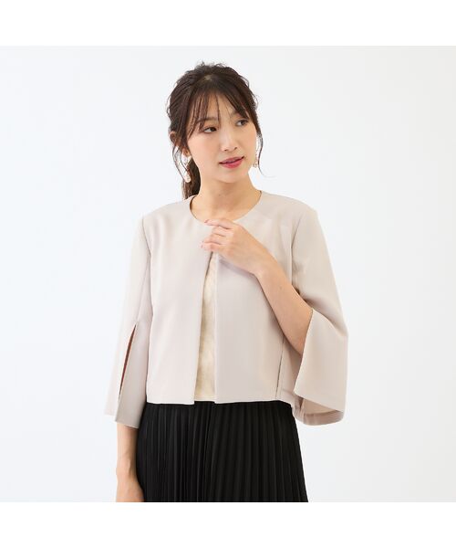 Rose Tiara / ローズティアラ ノーカラージャケット | 【接触冷感/シワになりにくい】ケープジャケット | 詳細2