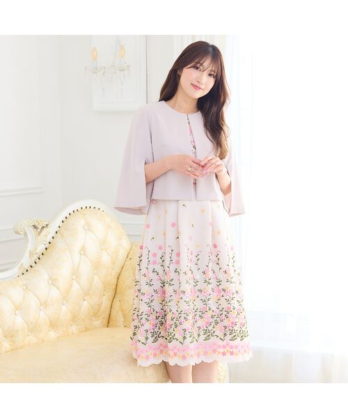 Rose Tiara / ローズティアラ ノーカラージャケット | 【接触冷感/シワになりにくい】ケープジャケット | 詳細4