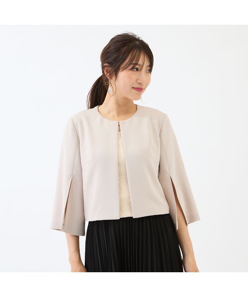 Rose Tiara / ローズティアラ ノーカラージャケット | 【接触冷感/シワになりにくい】ケープジャケット | 詳細5