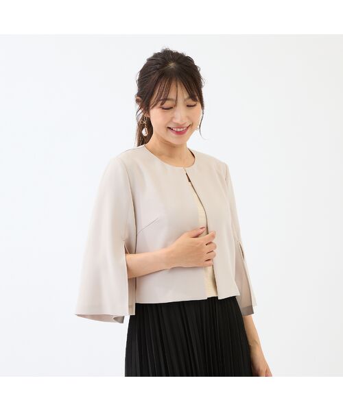 Rose Tiara / ローズティアラ ノーカラージャケット | 【接触冷感/シワになりにくい】ケープジャケット | 詳細6