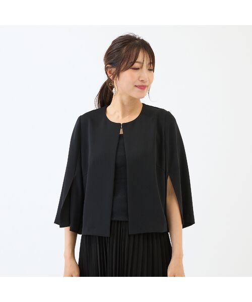 Rose Tiara / ローズティアラ ノーカラージャケット | 【接触冷感/シワになりにくい】ケープジャケット | 詳細3