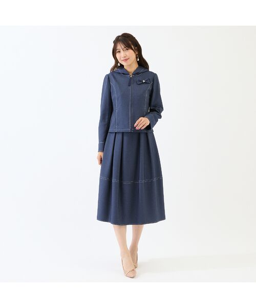 Rose Tiara / ローズティアラ その他アウター | 【イージーケア/伸縮性◎】デニムライクフード付きジャケット | 詳細6