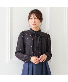 Rose Tiara / ローズティアラ シャツ・ブラウス | ハートプリントリボンタイブラウス