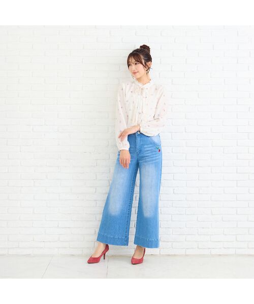 Rose Tiara / ローズティアラ シャツ・ブラウス | ハートプリントリボンタイブラウス | 詳細2