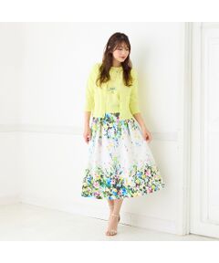 Rose Tiara / ローズティアラ ミニ・ひざ丈スカート | フローラルアートフレアスカート