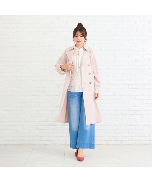 Rose Tiara / ローズティアラ トレンチコート | ギャザートレンチコート（ベージュ）